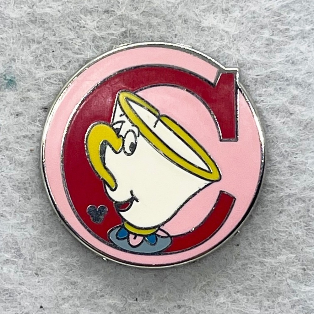 🔮 5/$25 Disney Alphabet Beauty And The Beast C for Chip Pin
